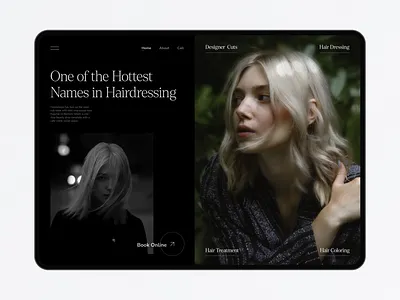 Hairdressing Site 一 Concept UI Design ayush lab branding clean clean ui clear concept dailyui design flat freelance freelance designer graphic design ui ui design user inteface ux uxdesign visual designer web website