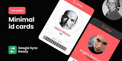 Free Figma template Id Cards with Google Sync Ready figma free id cards