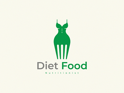 Diet Food dess diet food fork logo