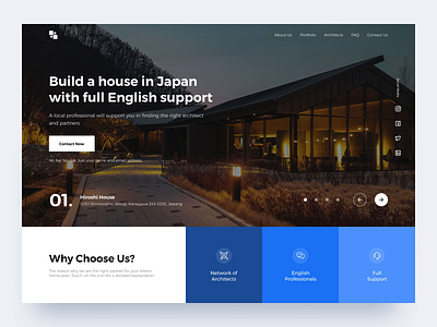 #Exploration - Hero Section of House Builder website animation architect architectural architecture buider clean concept contractor design header house interior designer landing page minimalist simple ux web design website