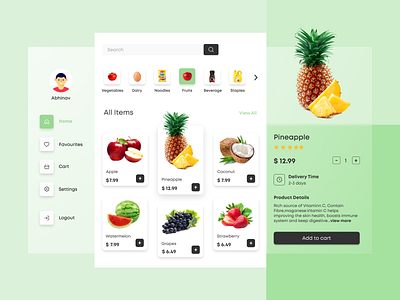 Grocery Store Website UI adobe xd android app design dailyui dailyuichallenge design food app grocery grocery app grocery store grocery website interface ios online store ui ui design ux ux design web app website design