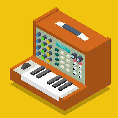 Modular inkscape isometry lowpoly music svg synthesizer vector