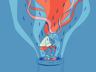 Jump into the abyss art digitalart illustration line poster project vector