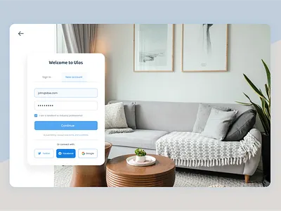 Ulos Signin design login real estate register signin uiux ux