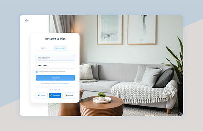 Ulos Signin design login real estate register signin uiux ux