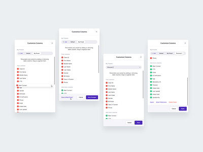 Food Boost - Customizable Table Columns app case study charity columns crm customize design thinking interface mobile presets product design research saas software table ui ui ux ux web design wireframes