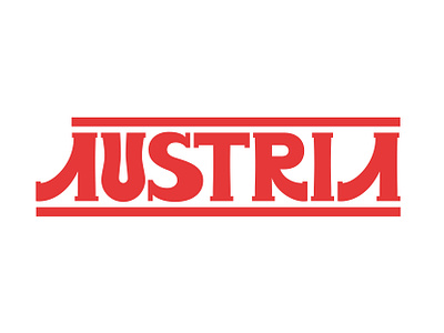 Austria austria country design europe flag letters logo logo design logocreation logodesign red sandro type type design typography vector vienna white