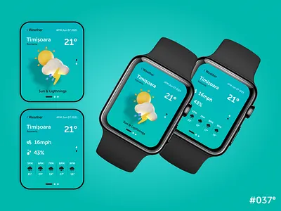 DailyUI #037 - Weather app art design graphic design ux watch web