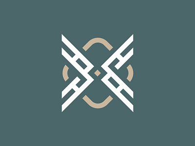 X Mark angled badge branding clean criss cross flat design geometric letter x logo logo design minimal monogram monoline x x logo