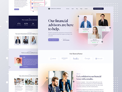 Financial Advisory Company Website advisor agency website business colorful consultancy consultant consultation consulting corporate design finance finances financial advisor financial services gradient landing page ui ux webdesign website