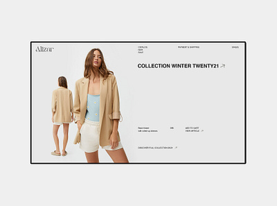 Alizar - Clothing behance clothing creative design ecommerce ui webdesign website