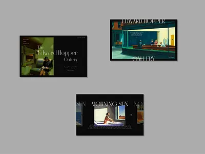 The Edwin Hopper gallery adobexd branding design design mockup graphic design illustration logo mockup typography ux vector website design
