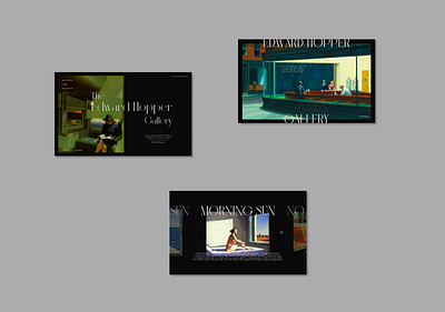 The Edwin Hopper gallery adobexd branding design design mockup graphic design illustration logo mockup typography ux vector website design