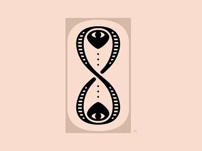 Infinite Hourglass abstract design eye flat hourglass icon illustration infinite infinity line art linear logo minimal symbol tattoo time vector wit