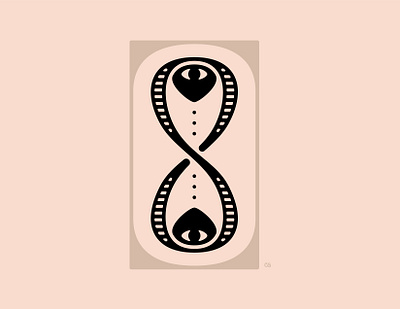 Infinite Hourglass abstract design eye flat hourglass icon illustration infinite infinity line art linear logo minimal symbol tattoo time vector wit