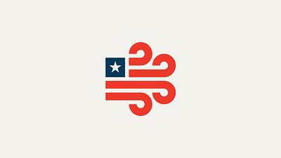 Winds of Change america brand branding flag gust logo logos patriotism wind