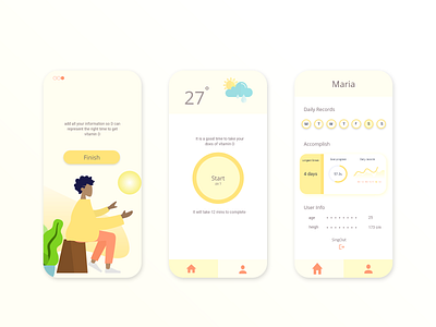 Vitamin D app android app design illustration ios logo ui ui ux uiux ux web