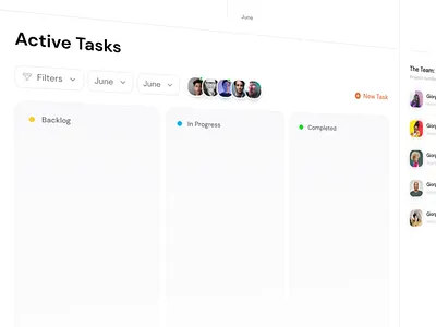 Task Management System agile board dashboard finances kanban board minimal saas task task list task managment ui web website