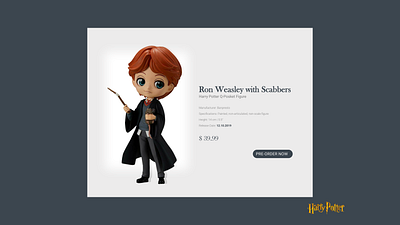 #075_PreOrder_DailyUI 100daychallenge dailyui dailyuichallenge design harry potter pre order pre order preorder ron weasley scabbers uichallenge ß75