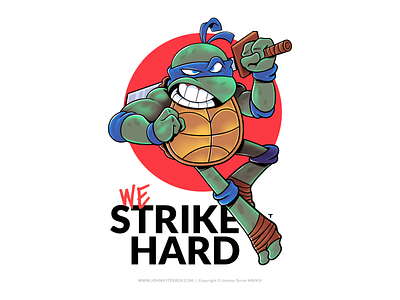 We Strike Hard! 90s blue cartoon cartoon character character design colors cool cool characters digital art illustration instagram ipad pro leonardo mutant ninja procreate procreate brushes sword tmnt turtle