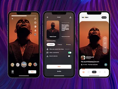 Wish Video Platform animation app app animation app design branding case study design dribbble case study landing page live app minimal motion graphics orix presentation sajon ui ux video web web animation webapp