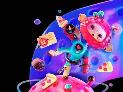 Atmosphere 3d character design digital illustration graphic design illustration