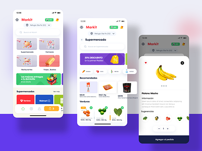 Grocery Design Concept - Market adobexd animation branding concept design design design app farmacy fruits graphic design grocery app market marketplace mercado uidesign uxdesign vegetable