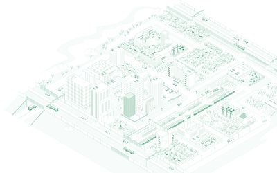 Cityscape Isometric Line Illustration graphic design graphics illustration vector vector illustration