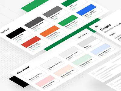 Wheel Design System - Colors accessibility background cargo color color system content contrast design design system freight logistics minimal process product product design startup ui ui design ux ux design