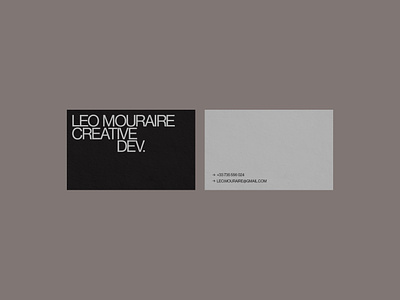 Léo Mouraire - Identity Design branding business cards cards dark design editoiral fashion graphic design identity layout leo minimal portfolio poster typography