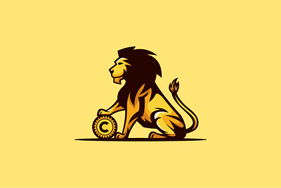 Lion Coin Logo accountant animal bank branding coin design exclusive finance financial gold icon illustration lion logo mascot service vector