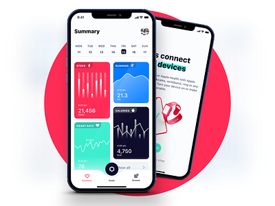 Apple Health Redesign 💫 activity apple apple health case study exercise experience design goal health healthcare healthcare app healthy interface ios mobile product design ui usability ux wellness app workout