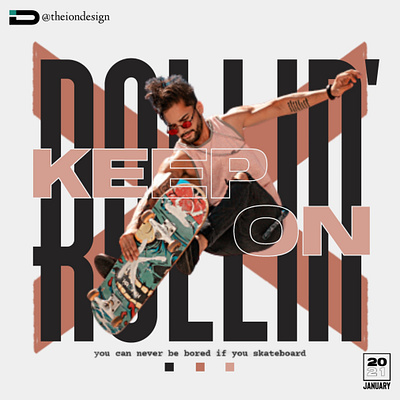 KEEP ON ROLLIN' design graphic design icon illustration