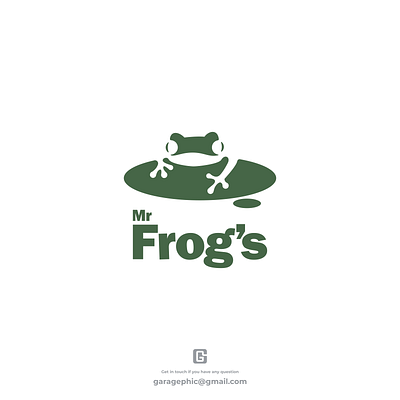 Mr Frog's brand branding design frog illustration logo logodesign logodesigns ui ux vector