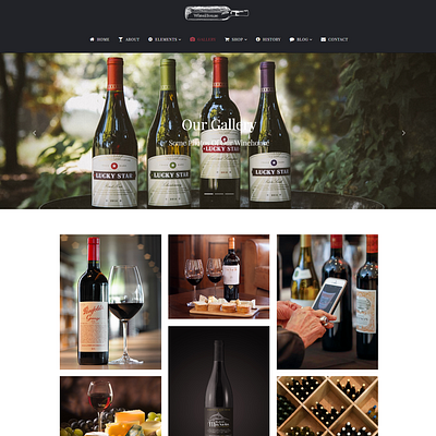 Gallery Page - WineHouse WordPress Theme animation bar css design drink html illustration logo plugins pub responsive site builder template theme web design wine winehouse winery wordpress