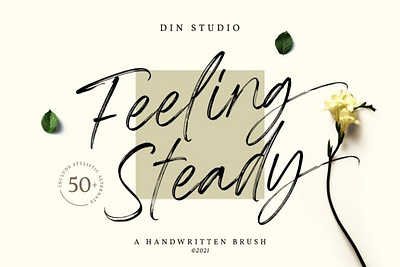 Feeling Steady - Handwritten Brush Font branding brush brush font font fonts handlettering handwritten handwritten font lettering logo logo type typography