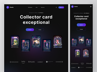 NFT Landing Page Exploration app art artwork blockchain crypto crypto art dark dark mode landing landing page mobile mobile app mobile design nft responsive ui ux web design website website design