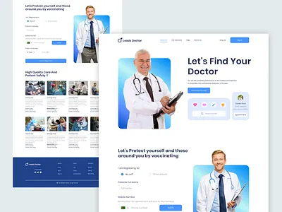 Medical Website Landing Page Design - Docta Consultation #22 clinic doctor doctor app header design header exploration medical care health app health app healthcare health health care healthcare hospital landing page landing page website clean ui medical medical app medical care minimalist patient app patient app hospital app website