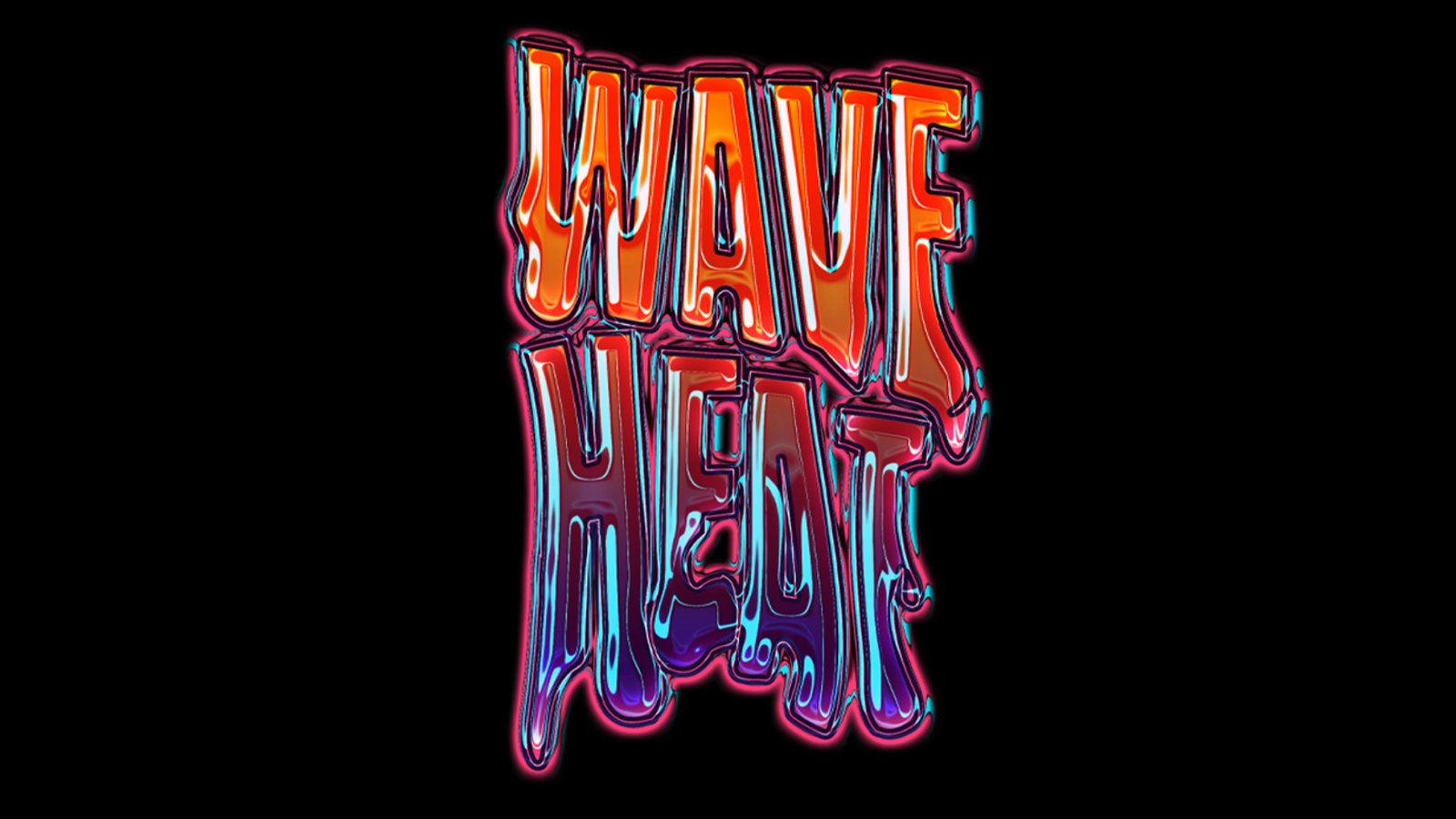 Melting Type - Wave Heat custom design heat hot lettering logo melt melting poster summer type typography