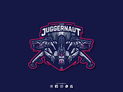 Juggernaut Eighty Six 86 character graphic design logo mascot