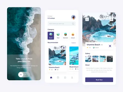 Lungonesia - Travel App - Home app branding design figma illustration logo mobile mobile app ui ux