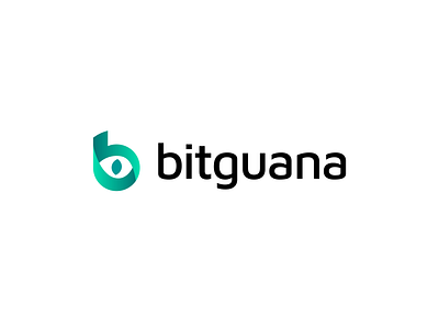 Bitguana — Logo Design animal bit bitcoin branding crypto cryptocurrency design exchange eye gradient icon iguana letter b logo logotype mark p2p sign swap vector