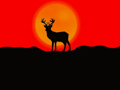 Deer art design illustration