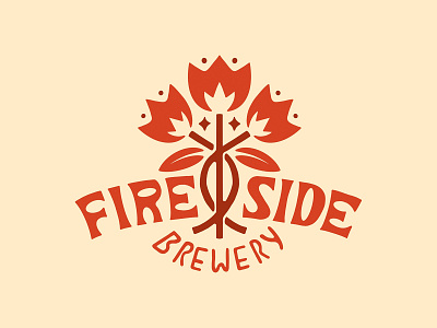 Fireside Brewery beer branding brewery design graphic design handlettering illustration logo restaurant typography