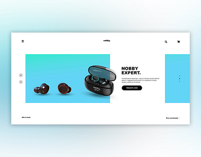 Landing page Nobby Expert branding graphic design headphones landing landing page photoshop typography uiux ux web design webdesign