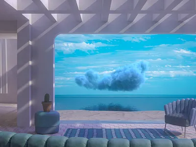 Cloud 3d art c4d design