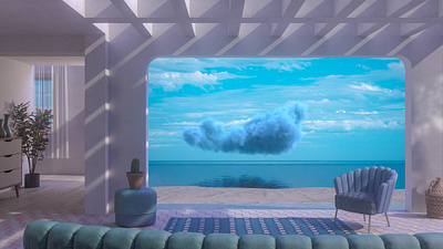 Cloud 3d art c4d design