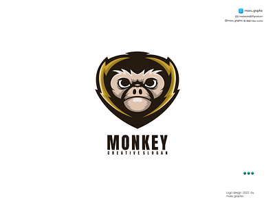 Monkey Mascot Logo branding design icon illustration logo logo design logotype vector