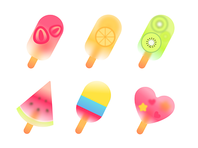 Sweet Popsicles 🧊 candies colombia figma fruits ice icecream illustration popsicle tropical