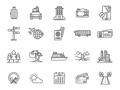 Travel Vector Icons ai download design download freebie graphicpear icons download icons set illustration logo travel travel icon travel icon download travel logo